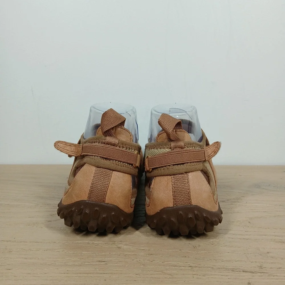 Tsubo Flats Womens 9 Tan Leather Mesh Mary Jane Sporty Y2K Outdoor Comfort Shoes